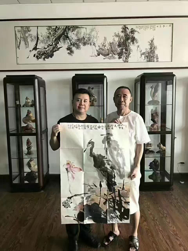 著名京剧表演艺术家杜鹏先生到访刘子尧艺术馆