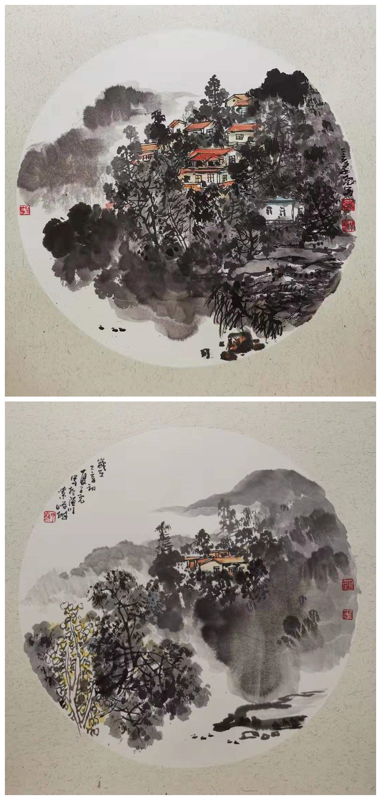 峨庄雨中写生