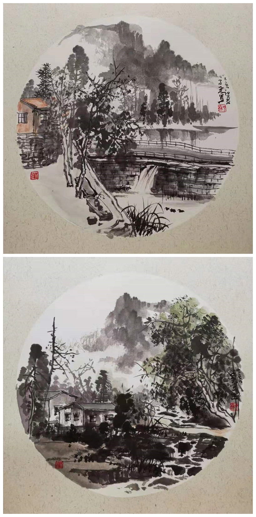 峨庄雨中写生